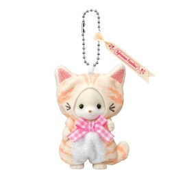 Sylvanian Families EPOCH Sylvanian Family Key Chain, Cat Costume, ST Mark Certified, For Ages 3 and Up