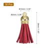 sourcing map 30Pcs 1.5 Inch Leather Tassels Keychain Charm with
