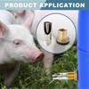 6Pcs Pig Waterer Nipples, Stainless Steel Automatic Pig Nipple Waterer