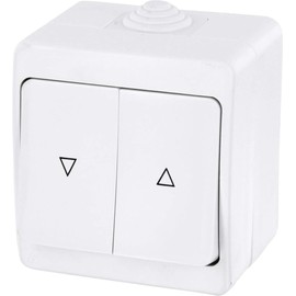 Surface-Mounted Blind Switch IP54 All-in-One Series G1 Pure White