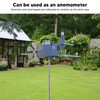 Airplane Weather Vane, Metal Wind Spinner for Garden Yard, Blue,