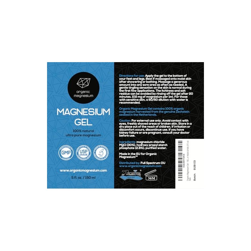 Zechstein Magnesium Gel for Muscle Relaxation, 150 ml