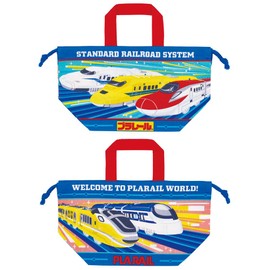 Skater KB7-A Children's Lunch Bag, Drawstring Bag, Plarail, 24, Made in Japan
