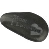 SUNYIK Black Engraved Inspirational Stone for Mother's Day-Mom,I Love You(1.5-2"),Pack