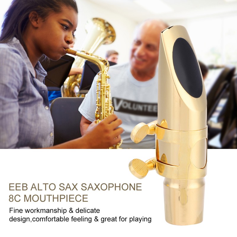 Eb Alto Sax Saxophone 8C Mouthpiece with Cap Pads Musical
