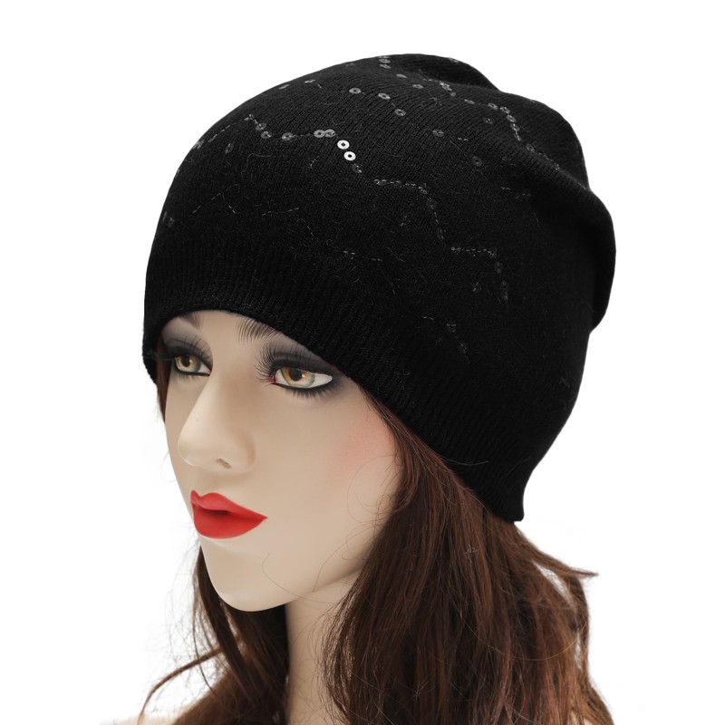 ZLYC Women's Knitted Slouchy Beanie Hat Soft Winter Stretch Skull