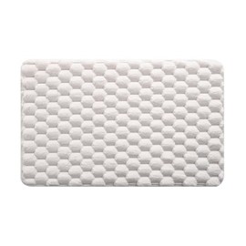 LUGHURS Thickened Memory Foam Bath Mat – Ultra Plush, Super Absorbent, Non-Slip, Quick-Dry Foot Mat – Perfect for Bathroom Comfort & Safety (White, 16" x 24", Rectangular Without Strap)