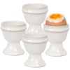 Ingofin Best 4pcs Ceramic Egg Cups Holder for Hard Boiled
