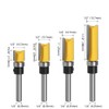 Bohaner 4 Pcs 1/4 Inch Shank Flush Trim Pattern Router