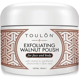 Exfoliante facial exfoliante – Limpiador de poros exfoliante natural de nuez para cara y cuerpo para hombres y mujeres. Exfoliante facial