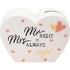 Money Box Heart Figurine Money Box Made of Stoneware