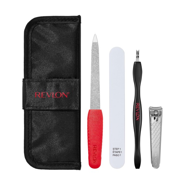 Revlon Manicure Essentials Kit with Travel Case, Manicure Set for
