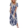 Zeagoo Maxi Dress Summer Womens Short Sleeve Long Dress with Pockets Ladies Maxi Dresses Summer Cotton Boho Sundress