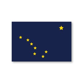 State of Alaska Flag Vinyl Decal Bumper Sticker for Cups, Tumblers, Cars, Vehicles, Laptop, Windows, Trucks, and Coolers 5" x 3.3" (1)