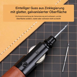 WUTA Sewing awl, professional hand sewing device, leather sewing kit with 25 colours wax thread, leather craft tool (0.45 mm