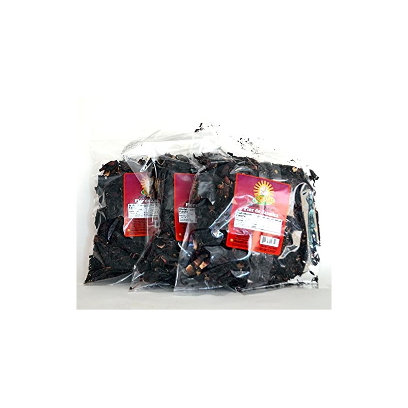 3 pack Hibiscus Flower (Flor de Jamaica) dried 7 oz
