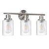 Unicozin 3 Light Vanity Lights, Brushed Nickel Wall Sconce Light