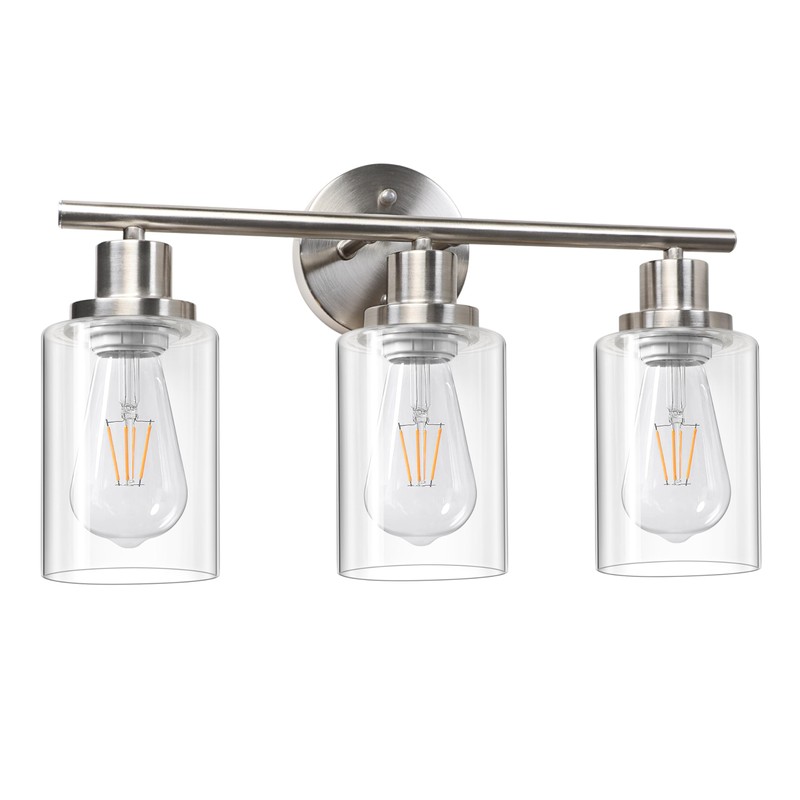 Unicozin 3 Light Vanity Lights, Brushed Nickel Wall Sconce Light