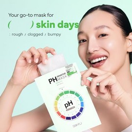 SAM’U PH Sensitive Pore Fit Face Mask – Pore Tightening & Exfoliating Vegan Sheet Mask with AHA, BHA, PHA, LHA, Texture Refining, Travel-Friendly Korean Skincare (5 Sheets)