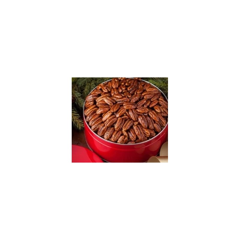 1 lb Glazed Pecan Tin | River Street Sweets