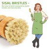 SUBEKYU Bamboo Dish Scrub Brushes for Kitchen, Wooden Cleaning Scrubbers