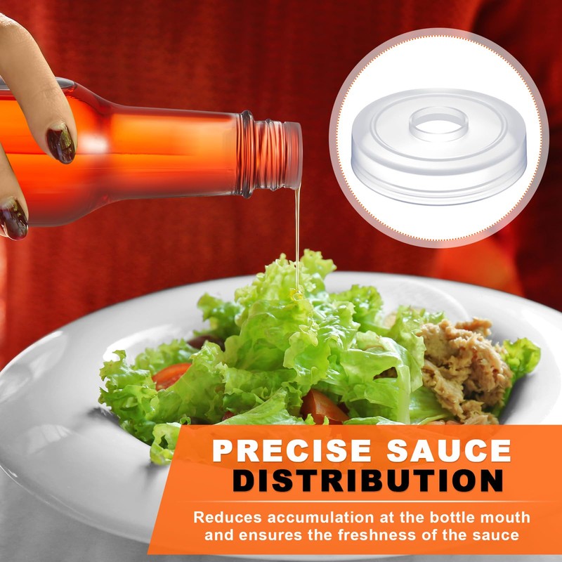 Burbell 200 Pcs Dripper Insert Orifice Reducers Hot Sauce Bottles,