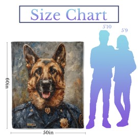 German Shepherd Blanket - Soft & Cozy Lightweight Flannel Fleece German Shepherd Throw Blanket for Couch, Travel - Fuzzy German Shepherd Decor German Shepherd Gifts for Outdoor and Indoor 60×50IN