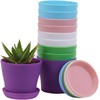 MUETKNYE 10 Pcs Plastic Planters Indoor Pots, Mini Flower Seedlings