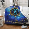 CaomeiWu Capricorn Zodiac Blanket, 50" x 40" Flannel Stars Astrology