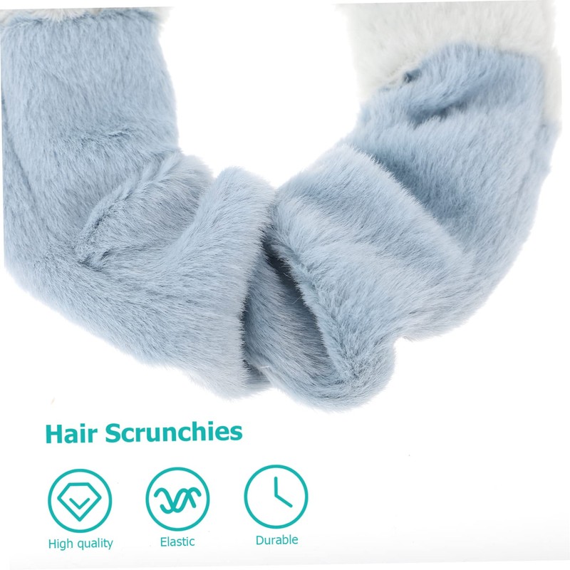 SAFIGLE 4pcs Plush Hair Rings for Women Soft Hair Ties