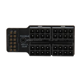 ATX 4 8P Up Angled Adapter 32P To 16P 600W 12V HPWR Plug and Play Graphics Card Power Adapter Board for Desktop Black