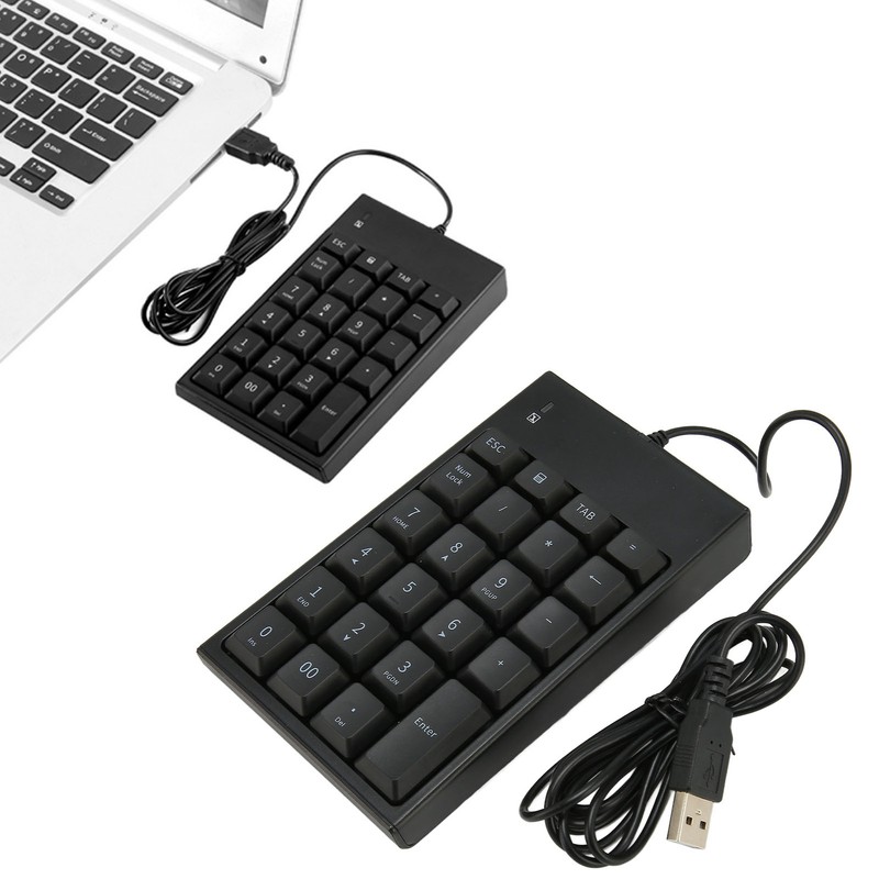 Wired Number Pad 23 Keys 5.9ft Cable USB Plug and