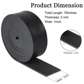 Funnytek - Correa de piel sintética de 1 pulgada de ancho y 79 pulgadas de largo para manualidades, correas de piel sintético suave para proyectos de bricolaje, cuerdas de tracción, correas de bolsa,