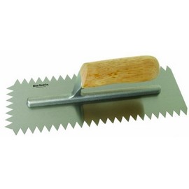 Bon 83-342 12-Inch by 4-1/2-Inch Carbon Steel Scratcher Trowel with Wood Handle
