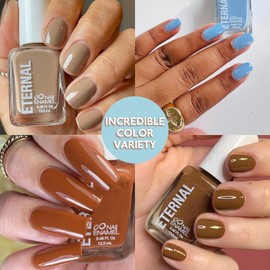 Eternal Nail Polish Set 4 Piece Kit: Long Lasting, Quick Dry and Cruelty Free. Made in USA - 0.46 Fluid Ounces Each (Cote D' Azur)