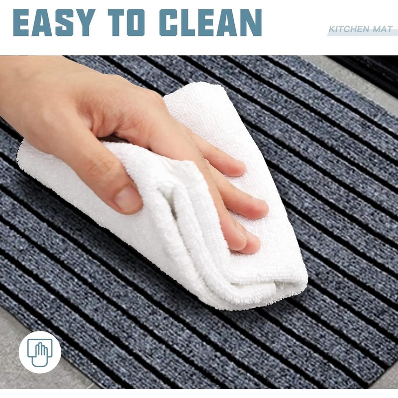 Kitchen Mat for Floor, Anti-Slip Kitchen Rug, Washable Kitchen Floor