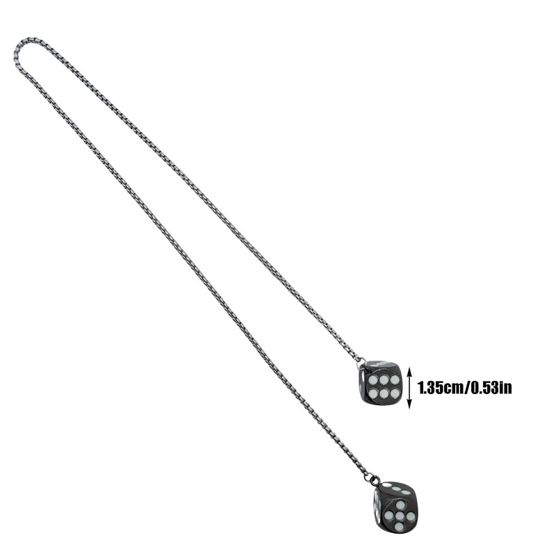 Car Dice Rear View Mirror Accessories Metal Dice for Car