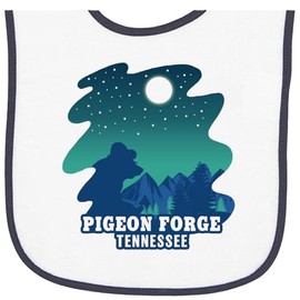 inktastic Smoky Mountains Pigeon Forge Tennessee with Bear Baby Terry Cloth Bib White and Navy 3b21d