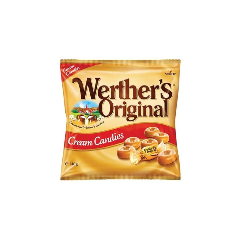 Werther's Original Cream Candies Bag, Irresistible Cream and Caramel Flavours,