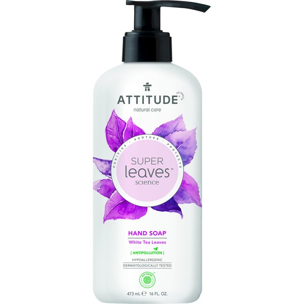Attitude Super Leaves White Tea Hand Soap, 473 ml