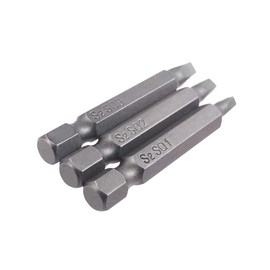 Wolfride 3 Set of 3pcs Square Head Screwdriver Bits 1/4-Inch Shank Magnetic Square Drive Bits Set| SQ1 SQ2 SQ3, 2-Inch Length