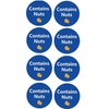 CAA Trading™ 100 x Contains Nuts Glossy Waterproof Removable Catering