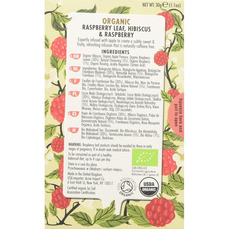 Heath And Heather Raspberry Leaf, 6 X 20 Bags