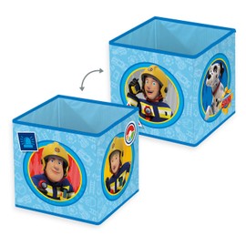 Herding Fireman Sam Storage Box, Approx. 30 x 30 x 30 cm, Storage on Shelf or Freestanding, 100% Polypropylene, Inner 100% Paper, Blue
