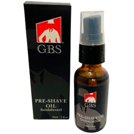 G.B.S Pre-Shave Oil for Sensitive Skin, Sandalwood, 1-Oz (3)