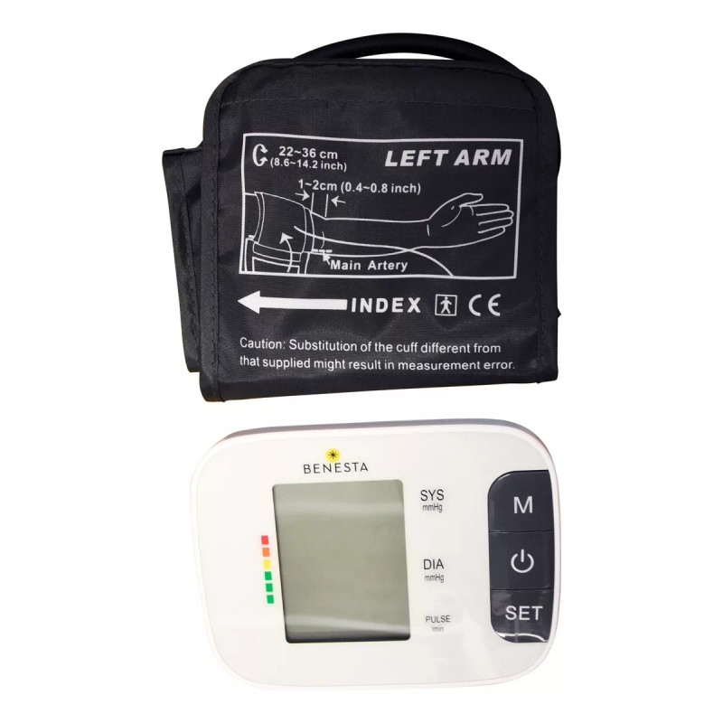 Benesta Baumanómetro Presión Arterial Brazo Digital Benesta Bp-102 Color Blanco
