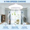 TCFUNDY Enclosed Low Profile Ceiling Fan with Light, Bluetooth Speaker,