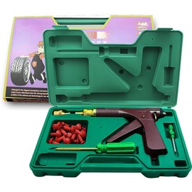 Angchun Tire Repair Kits, Tire Pluger Motorcycle Tubeless Vacuum Tyre Repair Tool Kit with 32PCS Rubber Plugs Tire Plug Gun Kit for Motorcycle Dirt Bike ATV Lawn Mower