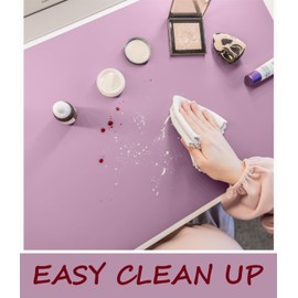 Makeup Mat for Vanity Top Protector, Cover Work Table Waterproof, Oilproof Dustproof Smooth and Soft, Purple 23.6"x11.8"from NemoHome