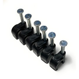 50 x Cable Clips for Cable 7mm Black
